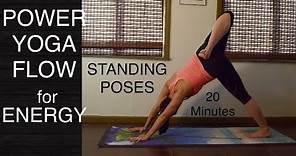 Intermediate Energizing Power Vinyasa Flow Yoga - 20 Minutes (Standing Poses)