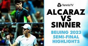 Carlos Alcaraz vs Jannik Sinner | Beijing 2023 Semi-Final Highlights