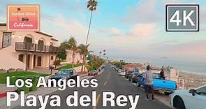 California Summer Sunset Drive Playa del Rey Santa Monica on Pacific Coast Highway in Los Angeles🌴🌆🚙