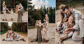 Outdoor FAMILY PHOTOSHOOT Posing tips PROMPTS examples & camera settings - family photography BTS