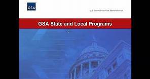 Introduction to GSA State and Local Programs