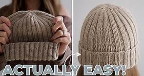 EASY Rib Knit Hat Tutorial for Beginners!