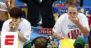Joey Chestnut beats Takeru Kobayashi to win 2007 Nathan's Hot Dog Eating Contest | ESPN Archive