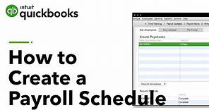 How to Create a Payroll Schedule in QuickBooks Desktop