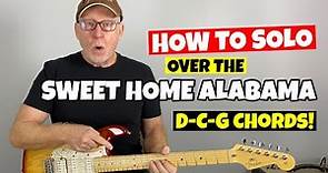 HOW TO SOLO Guitar // Over Sweet Home Alabama Chords