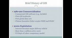 Brief history of GIS