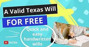 Handwritten Wills in Texas