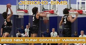 JERICHO SIMS - 2023 NBA Dunk Contest WARMUPS
