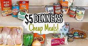 $5 DINNERS | FIVE Quick & Easy Cheap Meals | Julia Pacheco