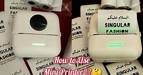 How to Use Mini Printer || Mini Portable Wireless Bluetooth Thermal Printer