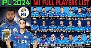 IPL 2024 Mumbai Indians Full Squad | MI Team Final Players List IPL 2024 | MI Team 2024