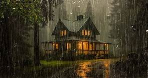 HEAVY RAIN on Tin Roof to Sleep | Rain on The Roof in the Foggy Forest - End Insomnia, Relax