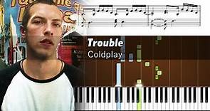 Coldplay - Trouble - Accurate Piano Tutorial with Sheet Music