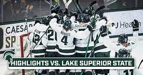 Lake Superior State at Michigan State | Highlights | Big Ten Hockey | Oct. 7, 2023