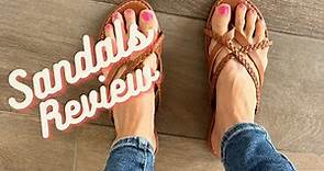 Faux Leather Flip Flop Sandals Review #founditonamazon