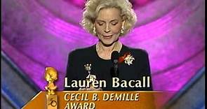 Golden Globes 1993 Lauren Bacall Cecil B DeMille Award
