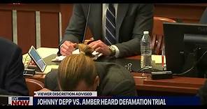 Johnny Depp breaks down laughing during manhood testimony | LiveNOW from FOX