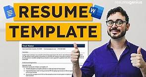 240+ Free Resume Template Downloads (Google Docs & MS Word)