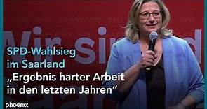 SPD-Spitzenkandidatin Anke Rehlinger zur Landtagswahl im Saarland am 27.03.2022