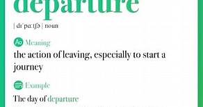 What Does Departure Mean | Departure Meaning with Pronunciation and Example #shorts