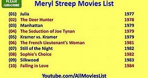 Meryl Streep Movies List