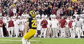 Michigan WR Jake Thaw muffed a punt in the Rose Bowl, but recovered it
