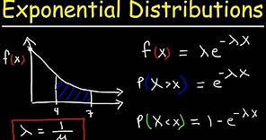 Probability Exponential Distribution Problems