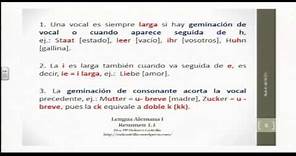 Alemán para hispanohablantes: Pronunciación básica del alemán. Vocales.