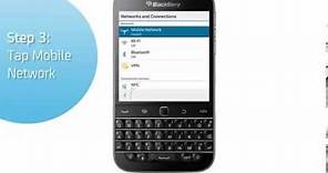 BlackBerry Classic: Turn on/off data services