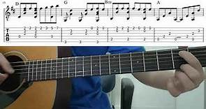Anyone (Justin Bieber) - Easy Fingerstyle Guitar Playthough Tutorial Lesson With Tabs