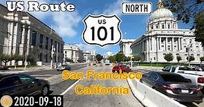 US-101, San Francisco, California, scenic driving northbound