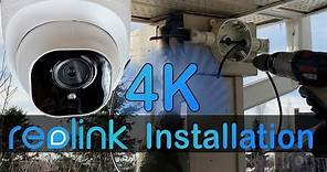 How to install Reolink Security 4K PoE Cameras Outside - in DETAIL