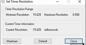 How to get timer resolution for FREE!