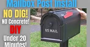 How to Easily Install a Mailbox Post: No Digging, No Concrete!
