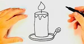 How to draw a Candle | Candle Easy Draw Tutorial