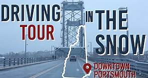 Portsmouth NH Driving Tour in a Snow Storm 4K