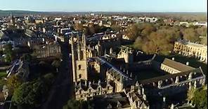 The trees are bare, but the sun... - Magdalen College, Oxford