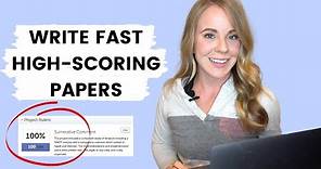 How to write essays and research papers faster and score high: Write the outline