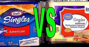 Kraft Singles vs Walmart Great Value Brand American Cheese Slices Which is Best - FoodFights Review