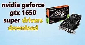 How To Download nvidia geforce gtx 1650 super graphics card Drivers