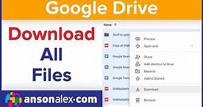 Google Drive - How to Download All Files At Once