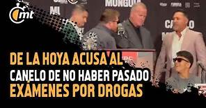 Óscar de la Hoya y Canelo Álvarez protagonizan 'pelea' en plena conferencia