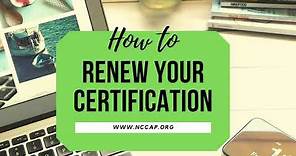 How to Renew Your Certification 2020