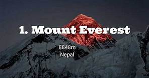 Top 10 Highest Mountains in the world