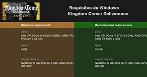 Kingdom Come: Deliverance Requisitos mínimos y recomendados 2024 - Prueba tu PC 🎮