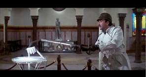 Inspector Clouseau examines the crime scene