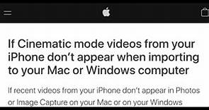 iPhone Cinematic videos not showing up when importing to Mac Photos app fix.