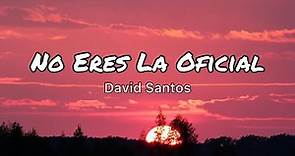 David Santos - No Eres La Oficial (letra/lyrics)