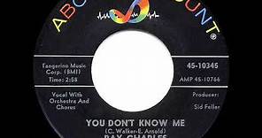 1962 HITS ARCHIVE: You Don’t Know Me - Ray Charles (a #2 record)