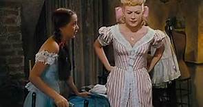 Betty Grable and Olga San Juan in their bloomers - The Beautiful Blonde from Bashful Bend (1949)